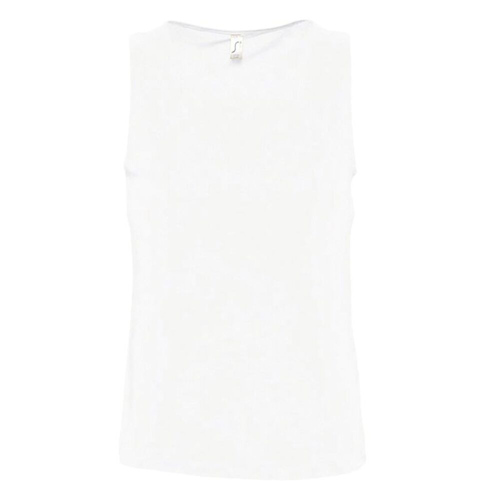 SOLS Mens Justin Sleeveless Tank / Vest Top / White